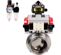 Затвор DN.ru 304-304-EPDM-2W-C-H Ду32 Ру10, с пневмоприводом SA-065, пневмораспределитель, PND1-T10-220VAC NAMUR, БКВ LSB-510, БПВ D050-110384