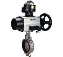 Затвор DN.ru 304-304-EPDM-2W-Fb-H Ду150 Ру16, с пневмоприводом DA-105-1, пневмораспределитель, PND2-24VDC NAMUR, БКВ LSB-510 D050-107933