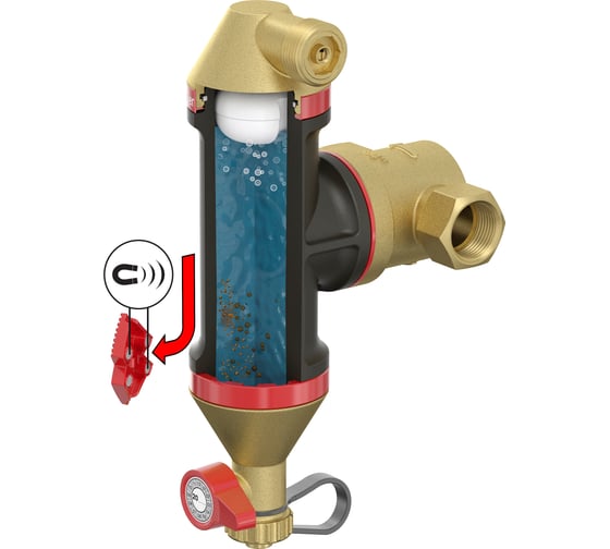 Сепаратор воздуха и шлама Flamco 30045 vent Clean Smart 1 1/2 RG008Q1TN3HD1K