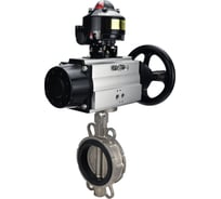 Затвор DN.ru 304-304-EPDM-2W-Fb-H Ду150 Ру16, с пневмоприводом DA-105-1, БКВ LSB-510 D050-107927