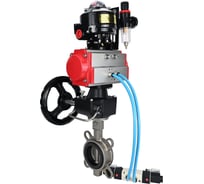 Затвор DN.ru 304-304-EPDM-2W-Fb-H Ду50 Ру16, с пневмоприводом DA-065, пневмораспределитель, PND1-T10-220VAC NAMUR, БКВ LSB-510, РД HDM-1, БПВ D050-111126