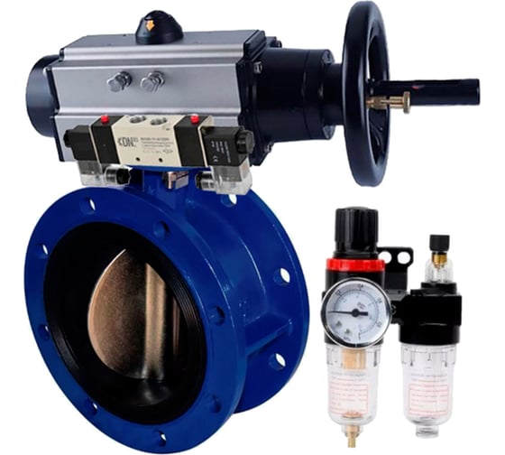 Затвор DN.ru GGG40-304-EPDM-2W-F-H Ду65 Ру16, с пн.прив. DA-105-1, пн.распр. PND1-T08-220VAC NAMUR, БПВ D050-107204