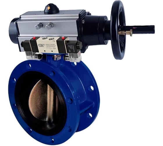 Затвор DN.ru GGG40-304-EPDM-2W-F-H Ду65 Ру16, с пн.прив. DA-105-1, пн.распр. PND1-T08-220VAC NAMUR D050-107200