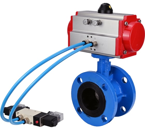 Затвор DN.ru GGG40-GGG40-EPDM-2W-F-H Ду200 Ру16, с пн.прив. DA-140, пн.распр. PND1-T10-220VAC NAMUR D050-106862