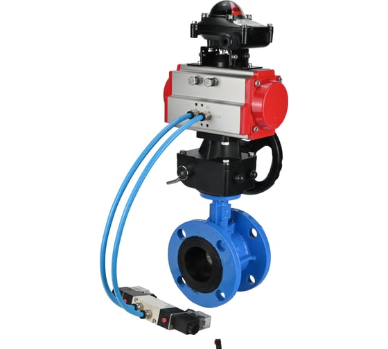 Затвор DN.ru GGG40-GGG40-EPDM-2W-F-H Ду150 Ру16, с пн.прив. DA-130, пн.распр. PND1-T10-220VAC NAMUR, РД HDM-1, БКВ LSB-210 D050-106889