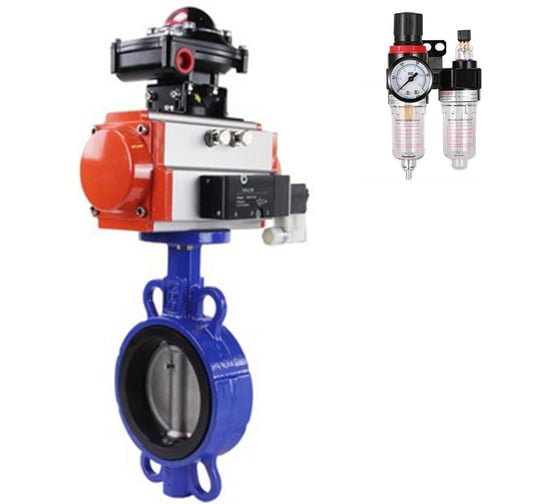 Затвор DN.ru GGG50-316L-EPDM Ду125 Ру16, с пн.прив. SA-130, пн.распр. PND1-T08-220VAC NAMUR, БКВ LSB-210, БПВ D050-105385
