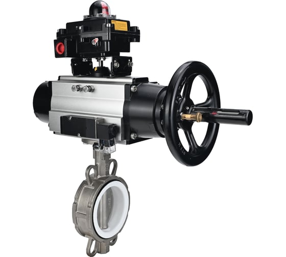 Затвор DN.ru WCB-316L-PTFE Ду125 Ру16, с пн.прив. DA-105-1, пн.распр. PND2-24VDC NAMUR, БКВ LSB-410 D050-95317