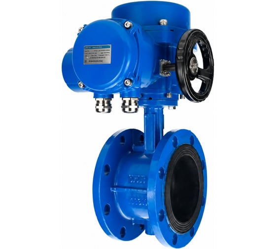 Затвор DN.ru дисковый поворотный GGG40-304-EPDM-2W-F-H Ду150 Ру16 фланцевый электропривод QT-030 220В с моментной муфтой 220В D050-92229
