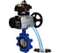 Затвор DN.ru QT450-QT450-EPDM-2W-Fb-H Ду125 Ру16 LUG, с пневмоприводом DA-105-1, пневмораспределитель PND1-T10-220VAC NAMUR, БКВ LSB-410 D050-101208 1