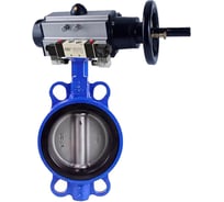 Затвор DN.ru QT450-316-EPDM-2W-Fb-H Ду125 Ру16, с пневмоприводом DA-105-1, пневмораспределитель PND1-T08-220VAC NAMUR D050-102536