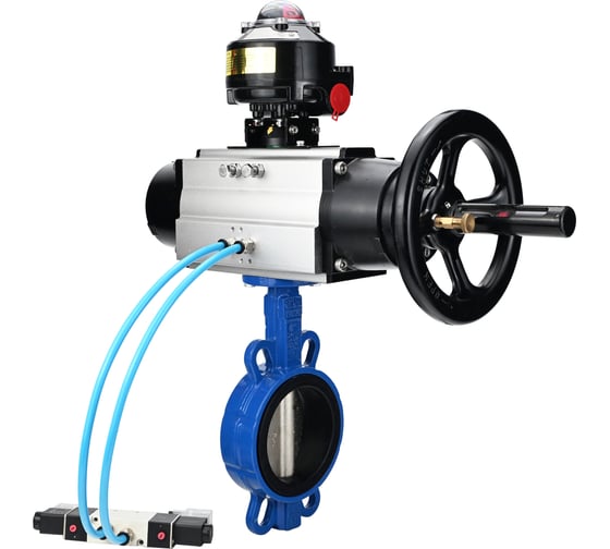 Затвор DN.ru GGG50-GGG40-EPDM Ду150 Ру16, с пн.прив. DA-105-1, пн.распр. PND1-T08-220VAC NAMUR, БКВ LSB-510 D050-104820