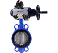 Затвор DN.ru QT450-316-EPDM-2W-Fb-H Ду125 Ру16, с пневмоприводом DA-105-1, пневмораспределитель PND1-T08-220VAC NAMUR, БКВ LSB-510 D050-102548