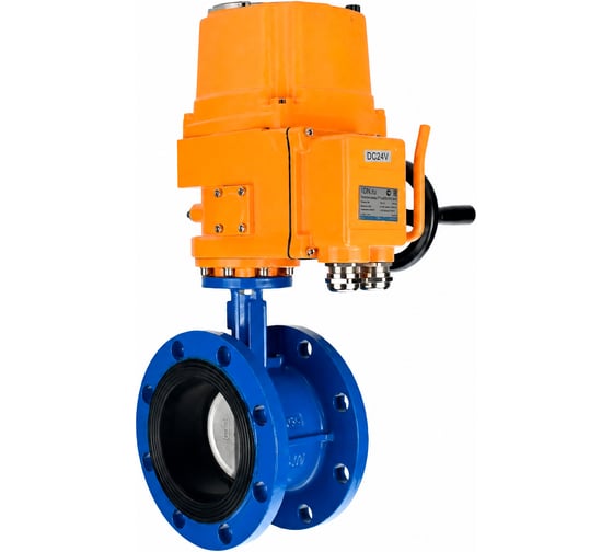 Затвор DN.ru дисковый поворотный GGG40-304-EPDM-2W-F-H Ду80 Ру16 фланцевый электропривод QT-W (M) EX-015 220В с моментной муфтой 220В D050-92212