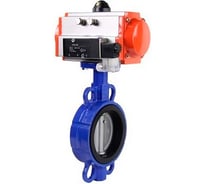 Затвор DN.ru QT450-316-EPDM-2W-Fb-H Ду80 Ру16, с пневмоприводом SA-083, пневмораспределитель PND1-T10-220VAC NAMUR D050-102897