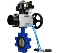 Затвор DN.ru QT450-304-EPDM-2W-Fb-H Ду125 Ру16 LUG, с пн.прив. DA-105-1, пн.распр. PND1-T08-220VAC NAMUR, БКВ LSB-510, БПВ D050-101874