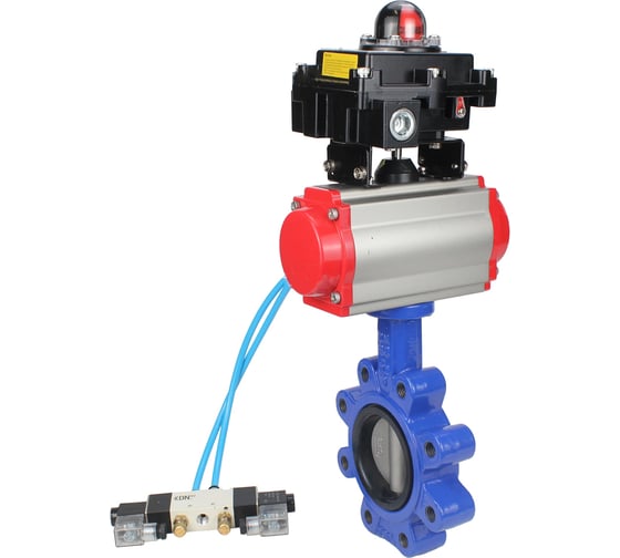 Затвор DN.ru QT450-304-EPDM-2W-Fb-H Ду125 Ру16 LUG, с пн.прив. DA-105, пн.распр. PND1-T10-220VAC NAMUR, БКВ LSB-410 D050-102040