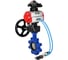 Затвор DN.ru QT450-304-EPDM-2W-Fb-H Ду150 Ру16 LUG, с пн.прив. DA-105, пн.распр. PND1-T10-220VAC NAMUR, РД HDM-3, БКВ LSB-210 D050-102029 1