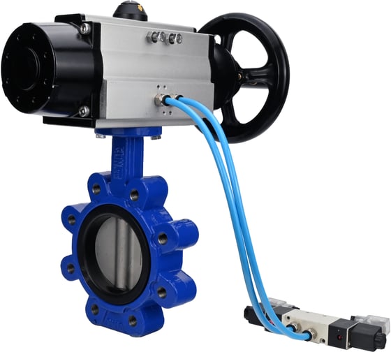 Затвор DN.ru QT450-304-EPDM-2W-Fb-H Ду150 Ру16 LUG, с пн.прив. DA-105-1, пн.распр. PND1-T08-220VAC NAMUR D050-101861
