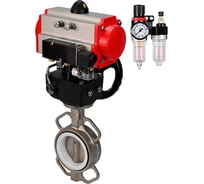 Затвор DN.ru WCB-316L-PTFE Ду100 Ру16, с пн.прив. DA-105, пн.распр. PND2-220VAC NAMUR, РД HDM-3, БПВ D050-95227