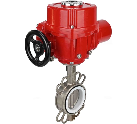 Затвор DN.ru WCB-316L-PTFE Ду65 Ру16, с электроприводом EX-010 24В D050-95335