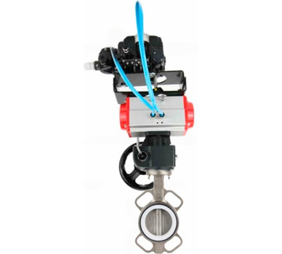 Затвор DN.ru WCB-316L-PTFE Ду65 Ру16, с пн.прив. DA-083, РД HDM-2, позиционером EPRP1-NU-Fb-08 D050-95175