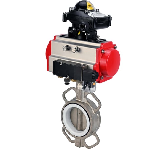 Затвор DN.ru WCB-316L-PTFE Ду125 Ру16, с пн.прив. SA-140, пн.распр. PND2-24VDC NAMUR, БКВ LSB-210 D050-94977