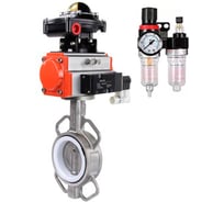 Затвор DN.ru WCB-316L-PTFE Ду50 Ру16, с пн.прив. DA-083, пн.распр. PND2-220VAC NAMUR, БКВ LSB-410, БПВ D050-95204