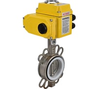 Затвор DN.ru WCB-316L-PTFE Ду100 Ру16, с электроприводом QT-015 220В D050-95330