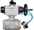 Кран шаровой DN.ru 316-316-PTFE-SP-T-ISO-H WDVF Ду65 Ру40, L-тип, с пневмоприводом DA-105-1, пневмораспределитель, PND1-T08-220VAC, БКВ LSB-210 D160-87964 1