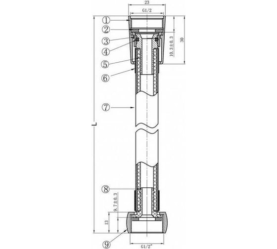 Душевой шланг Bravat P7231N-1-RUS