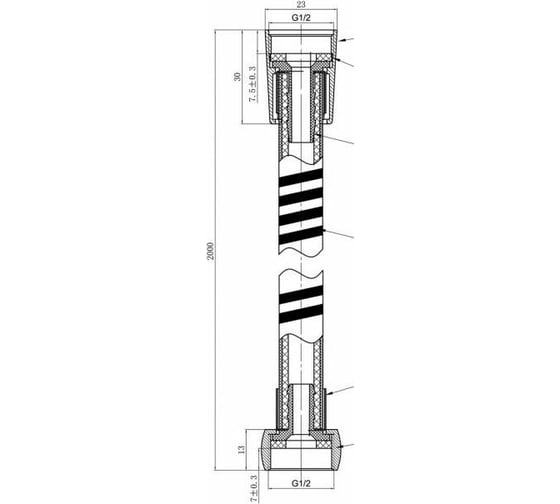 Душевой шланг Bravat P7233CP-1-RUS