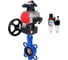Затвор DN.ru GG25-316L-NBR Ду50 Ру16, с пневмоприводом DA-065, с пневмораспределителем PND1-T10-220VAC NAMUR, РД HDM-1, БКВ LSB-410, БПВ D050-106679 1