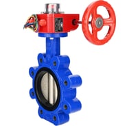 Затвор DN.ru дисковый QT450-QT450-EPDM-2W-Fb-H Ду150 Ру16 редуктор HGBF-2 D050-89519