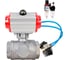 Кран шаровой DN.ru 316-316-PTFE-SP-T-ISO-H WDVF Ду40 Ру63, L-тип, с пн.прив. DA-083, пн.распр. PND1-T10-220VAC, БПВ D160-88007 1