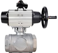 Кран шаровой DN.ru 316-316-PTFE-SP-T-ISO-H WDVF Ду65 Ру40, L-тип, с пн.прив. DA-105-1, БКВ LSB-210 D160-83968