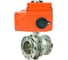 Кран шаровой DN.ru 316-316-PTFE-F-ISO-R Ду250 Ру16 двухходовой, с электроприводом QT2-080-380VAC D160-86730 1
