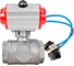 Кран шаровой DN.ru 316-316-PTFE-SP-T-ISO-H WDVF Ду40 Ру63, L-тип, с пн.прив. DA-083, пн.распр. PND1-T10-220VAC D160-88031 1