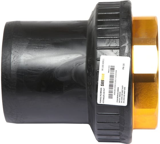 Переход SABfuse SDR11 PE PN16 D90X3" латунь, внутренняя 80391609000L