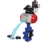 Затвор DN.ru QT450-QT450-NBR-2W-Fb-H Ду50 Ру16 LUG, с пн.прив. SA-083, пн.распр. PND1-T10-220VAC NAMUR, БКВ LSB-210, БПВ D050-101830 1
