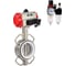 Затвор DN.ru 316L-316L-PTFE Ду50 Ру16, с пневмоприводом DA-083, пневмораспределитель PND1-T08-220VAC NAMUR, БПВ D050-116354 1