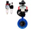 Затвор DN.ru GGG40-304-EPDM-2W-F-H Ду80 Ру16, с пн.прив DA-105, пневмораспределитель PND1-T08-220VAC NAMUR, РД HDM-3, БКВ LSB-210, БПВ D050-107012 1