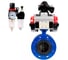 Затвор DN.ru GGG40-304-EPDM-2W-F-H Ду100 Ру16, с пневмоприводом DA-105, пневмораспределитель PND1-T10-220VAC NAMUR, БКВ LSB-210, БПВ D050-107111 1