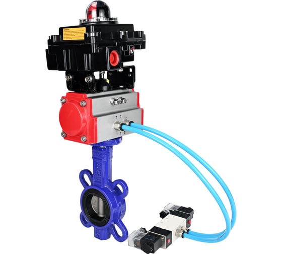 Затвор DN.ru QT450-304-EPDM-2W-Fb-ISO-H Ду80 Ру25, с пн.прив. SA-130, пн.распр. PND1-T08-220VAC, БКВ LSB-410 D050-98017