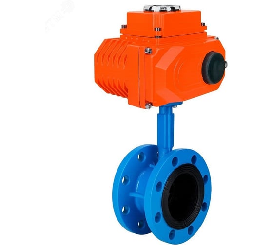 Затвор DN.ru GGG40-304-EPDM-2W-F-H Ду100 Ру16, с электроприводом QT2-015-220VAC D050-107355