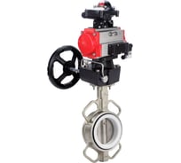 Затвор DN.ru 316L-316L-PTFE Ду300 Ру16, с пневмоприводом DA-160, пневмораспределитель PND1-T10-220VAC NAMUR, БКВ LSB-410, РД HDM-4 D050-116600