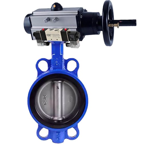Затвор DN.ru QT450-316-EPDM-2W-Fb-H Ду150 Ру16, с пн.прив. DA-105-1, пн.распр. PND1-T08-220VAC NAMUR D050-102537 1
