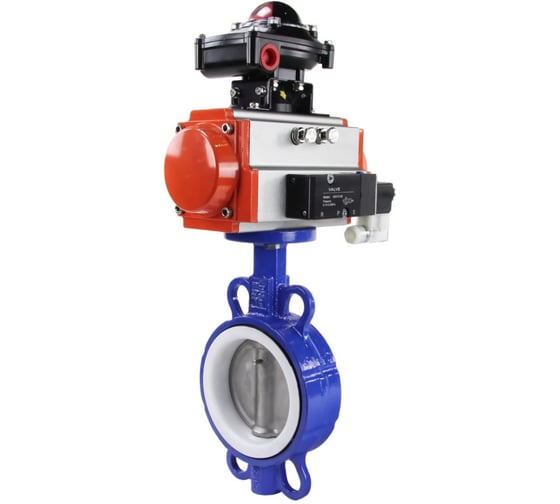 Затвор DN.ru WCB-316L-PTFE Ду100 Ру16, с пн.прив. DA-105, пн.распр. PND2-220VAC NAMUR, БКВ LSB-210 D050-94875 1