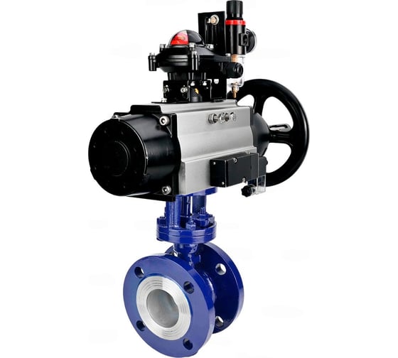 Затвор DN.ru WCB-316-M-F-ISO Ду100 Ру25, с пн.прив. DA-105-1, пн.распр. PND2-24VDC NAMUR, БКВ LSB-210, БПВ D050-94924 1