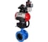 Затвор DN.ru GGG40-GGG40-EPDM-2W-F-H Ду200 Ру16 с пн.прив. DA-140, пн.распр. PND2-S1EM-52-1NC-J08-220VAC, БКВ LSB-210, дубл. HDM-2 и БПВ D050-90363 1