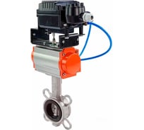 Затвор дисковый поворотный DN.ru 316L-316L-VITON Ду100 Ру16L, с пн.приводом SA-130 и позиц. EPRP1-NU-0-08 D050-93685